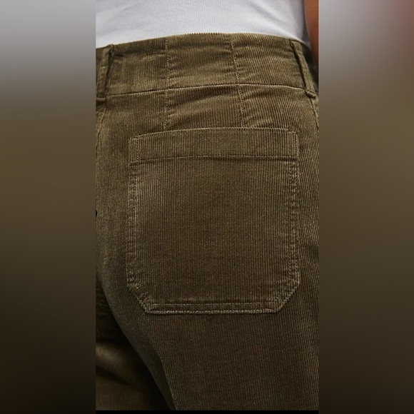 NWT Maeve The Colette cropped Wide-Leg pants in Olive Corduroy Edition Sz 29 - Picture 4 of 12